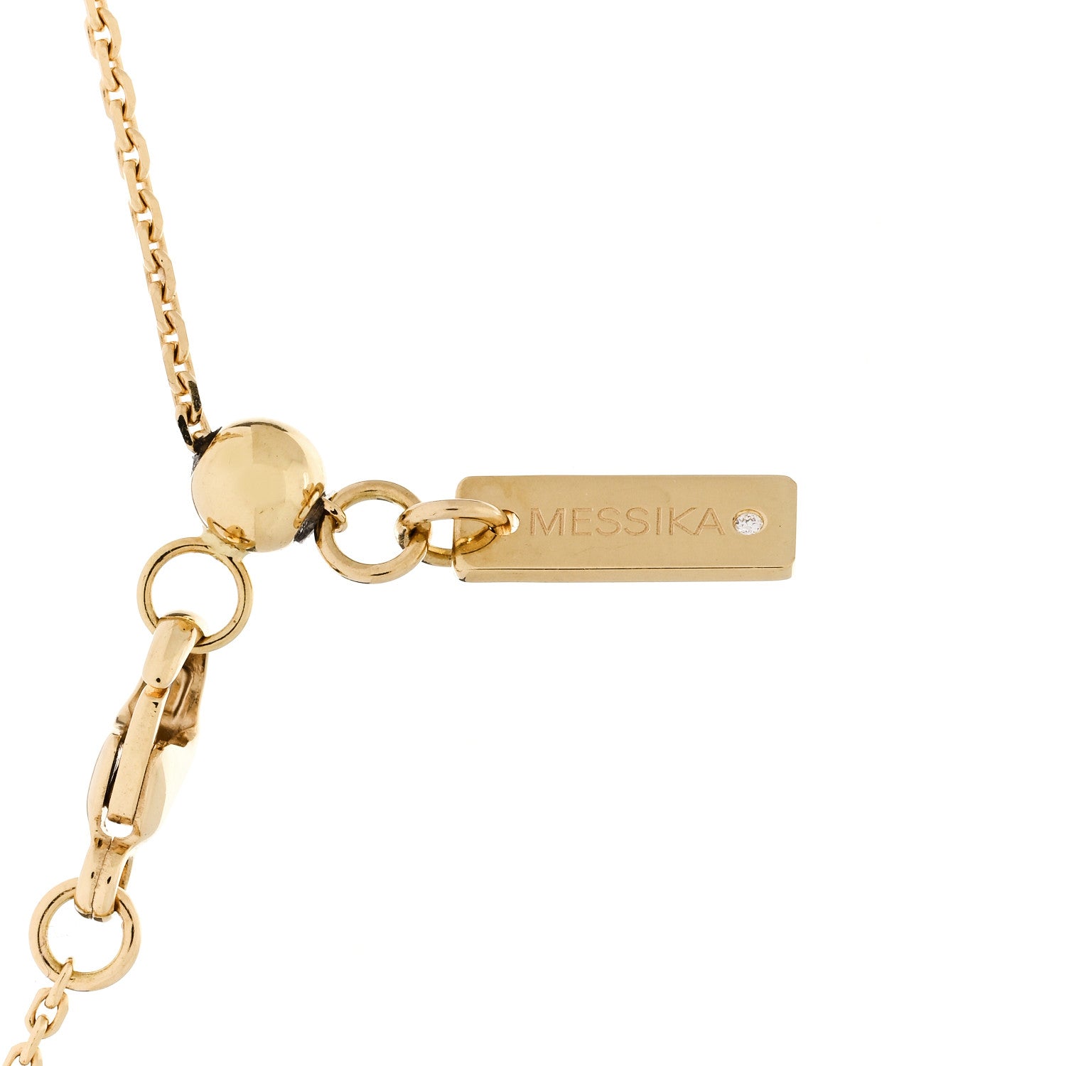Messika 18K Yellow Gold Diamond LM Move Uno Pave Pendant Necklace 4 of 6