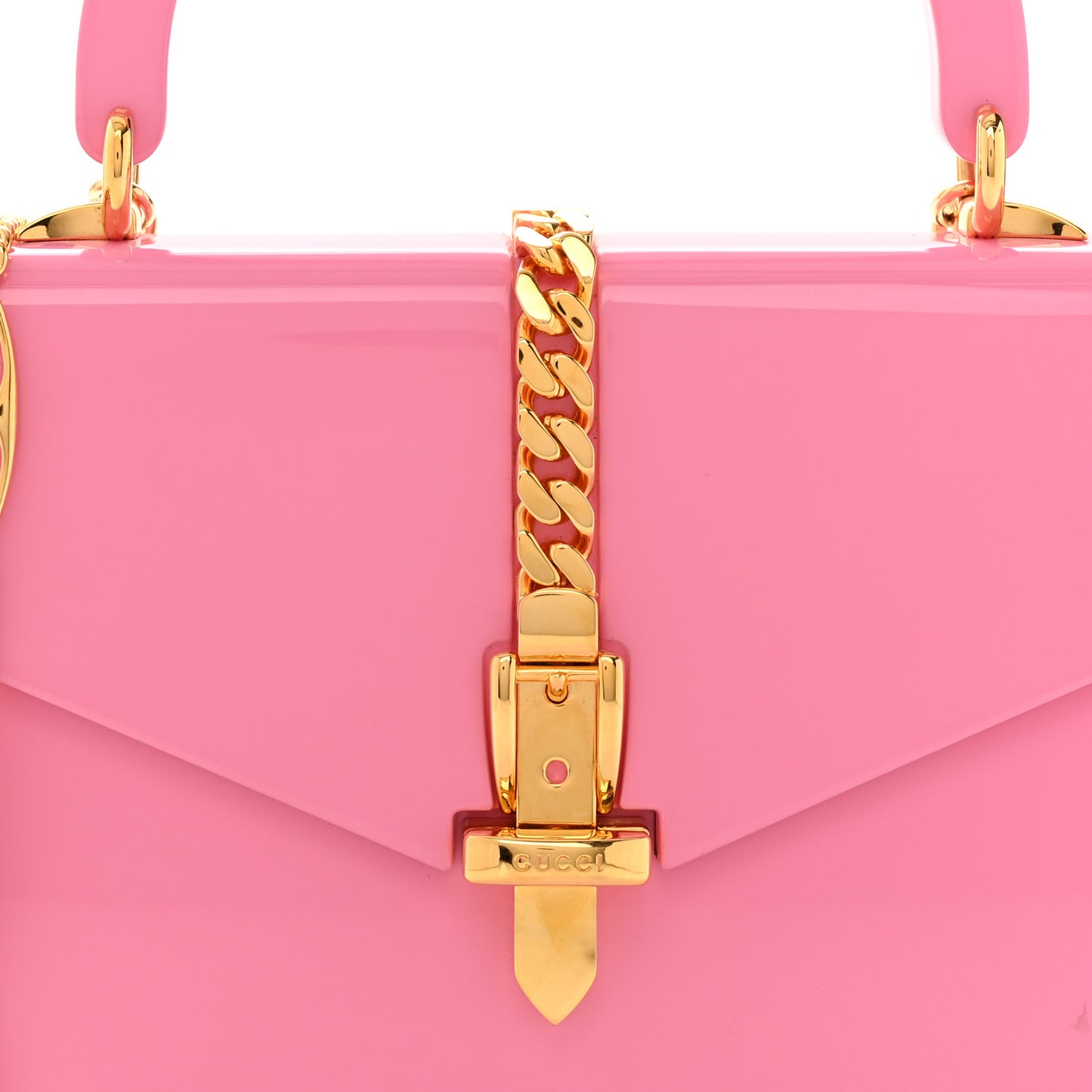 Plexiglass Mini Sylvie 1969 Top Handle Bag Pink