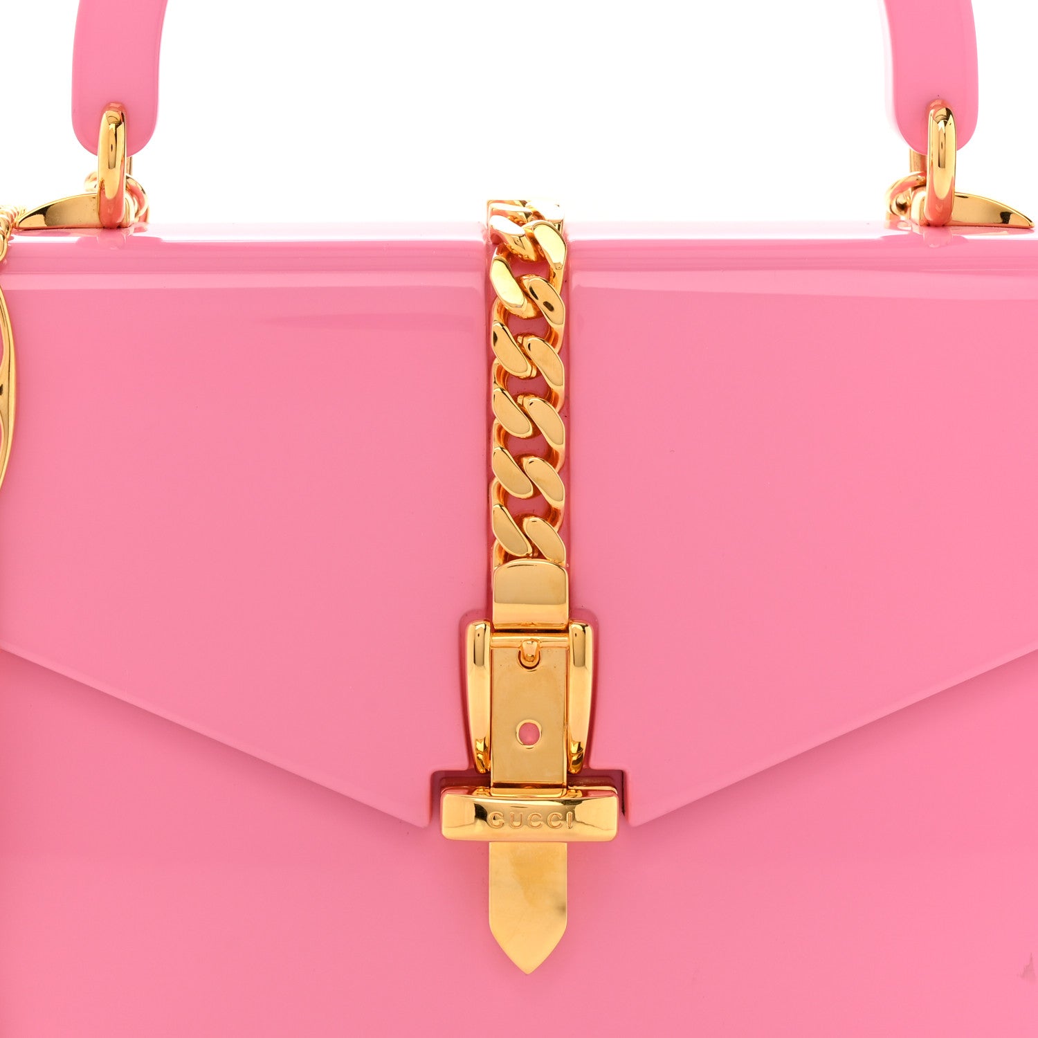 Gucci Plexiglass Mini Sylvie 1969 Top Handle Bag Pink 9 of 19