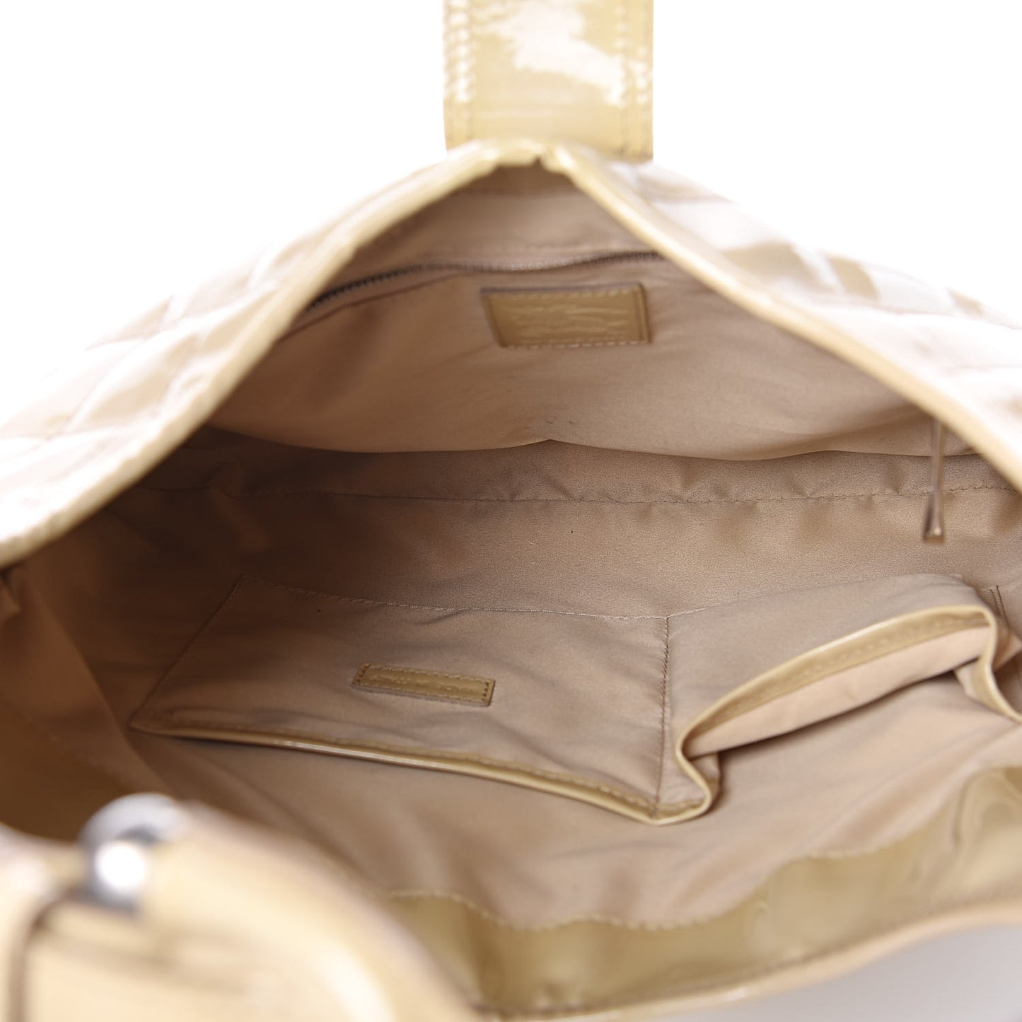 Patent Quilted Brook Hobo Beige