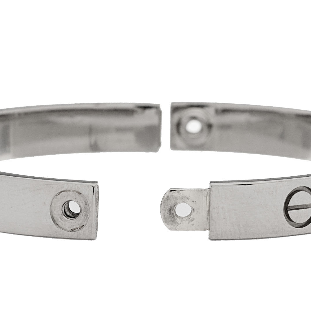 18K White Gold LOVE Bracelet 16