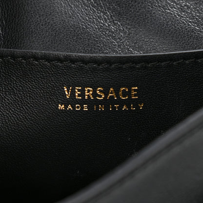Versace Grained Calfskin Small La Medusa Top Handle Bag Black 6 of 12