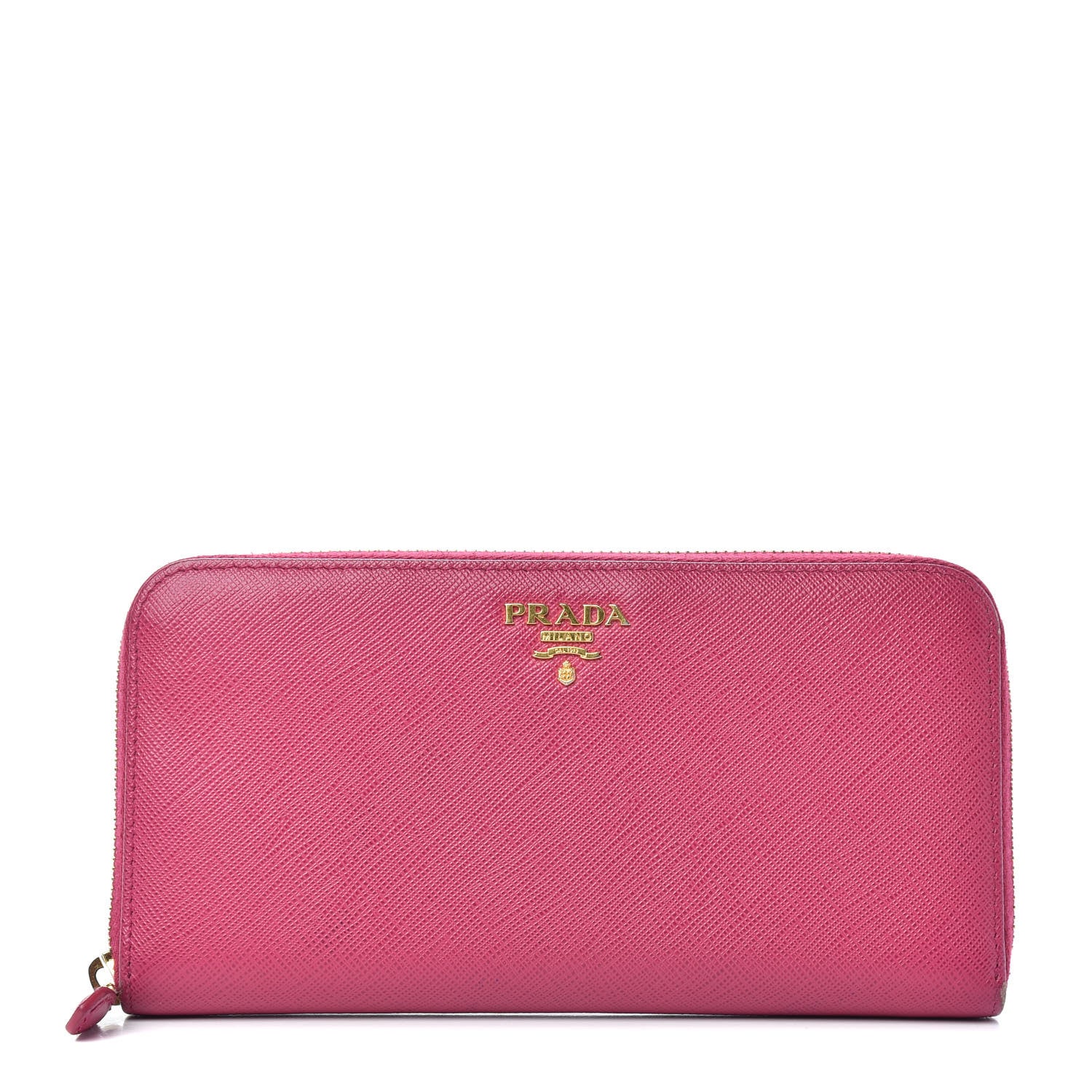 Prada Saffiano Zip Around Wallet Peonia 1 of 7