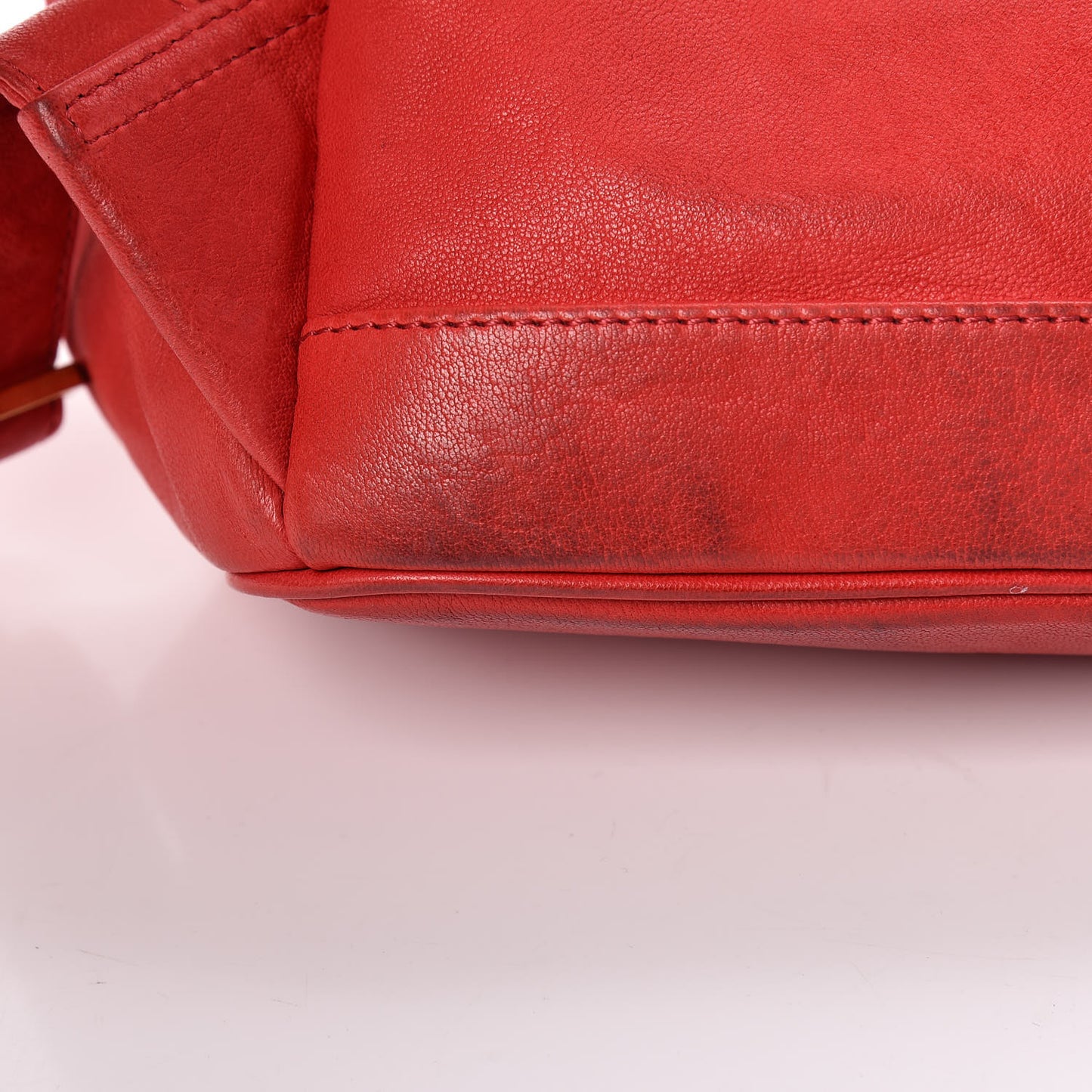 Lambskin Fox Fur Small Stark Insignia Backpack Red