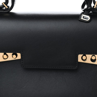 Delvaux Smooth Calfskin Mini Tempete Satchel Black 9 of 9