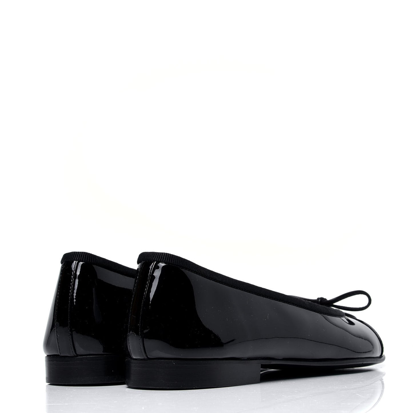 Patent CC Cap Toe Ballerina Flats 36 Black