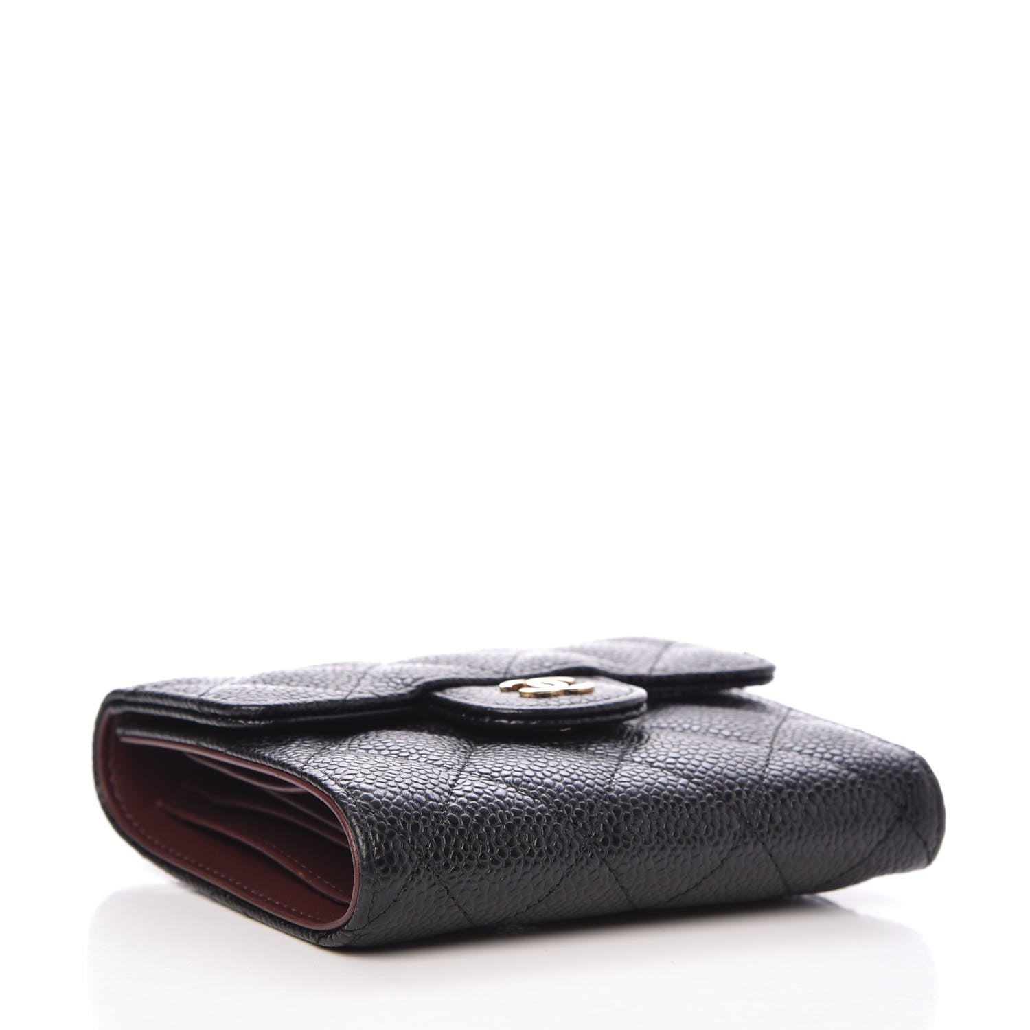 Chanel Caviar Quilted Compact Flap Wallet Black 4 of 9
