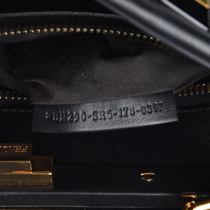 Fendi Vitello Seta Gold Studded Medium Peekaboo Iconic Satchel Black 7 of 11