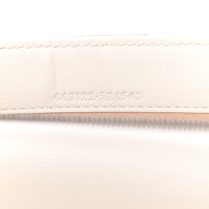 Gucci Calfskin Matelasse Trompe L'Oeil Print Mini GG Marmont Chain Wallet White 7 of 11