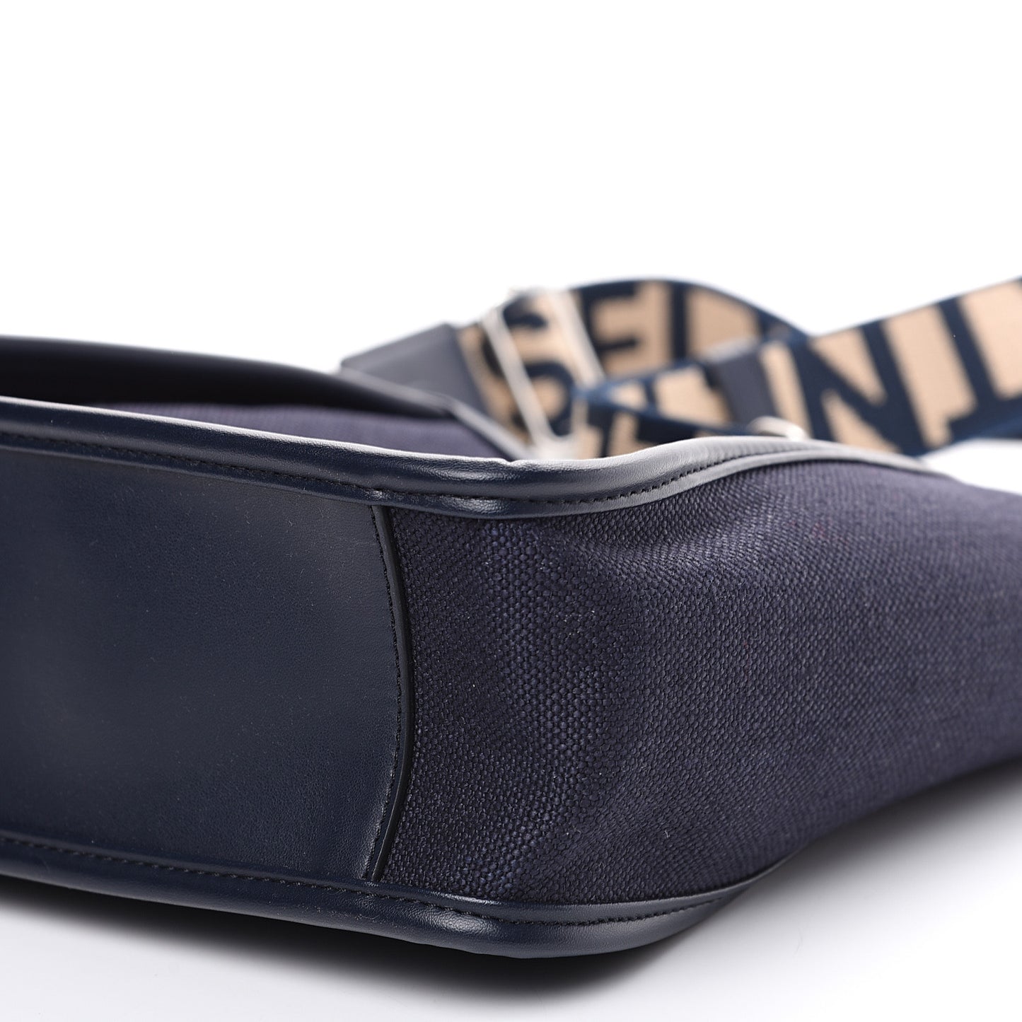 Eco Alter Denim Perforated Logo Mini Crossbody Navy