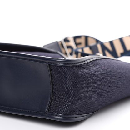 Stella McCartney Eco Alter Denim Perforated Logo Mini Crossbody Navy 7 of 8