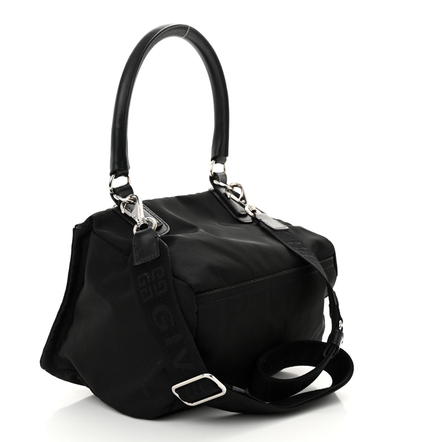 Nylon Logo Small Pandora Black White