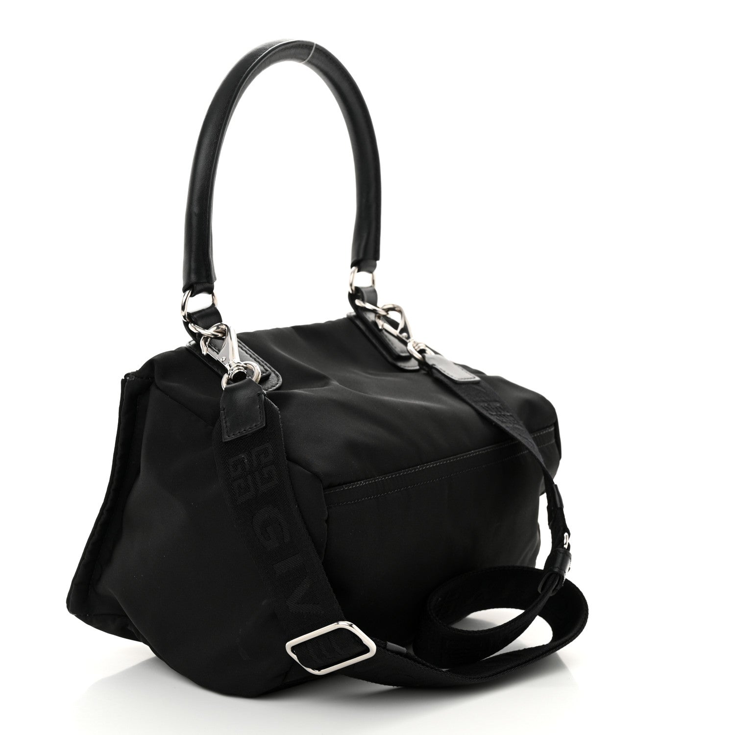 Givenchy Nylon Logo Small Pandora Black White 3 of 12