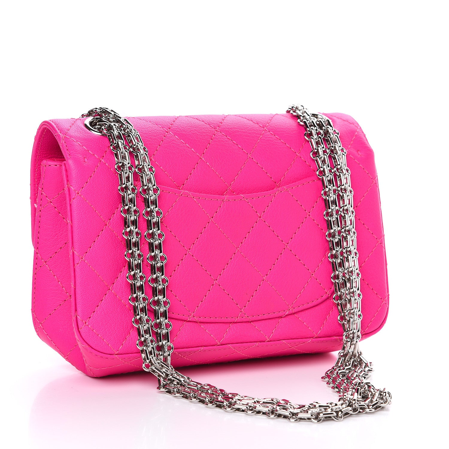 Chanel Goatskin Quilted 2.55 Reissue Mini Flap Fluorescent Pink 3 of 11