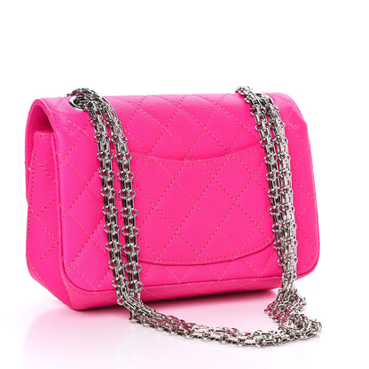 Chanel Goatskin Quilted 2.55 Reissue Mini Flap Fluorescent Pink 3 of 11