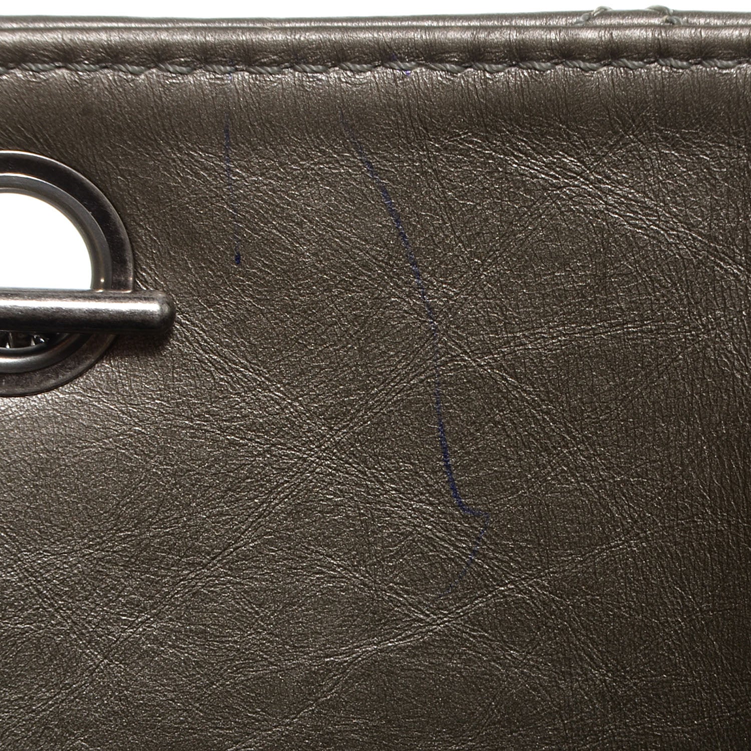 Chanel Aged Calfskin Reissue 2.55 Tote Dark Silver 7 of 8