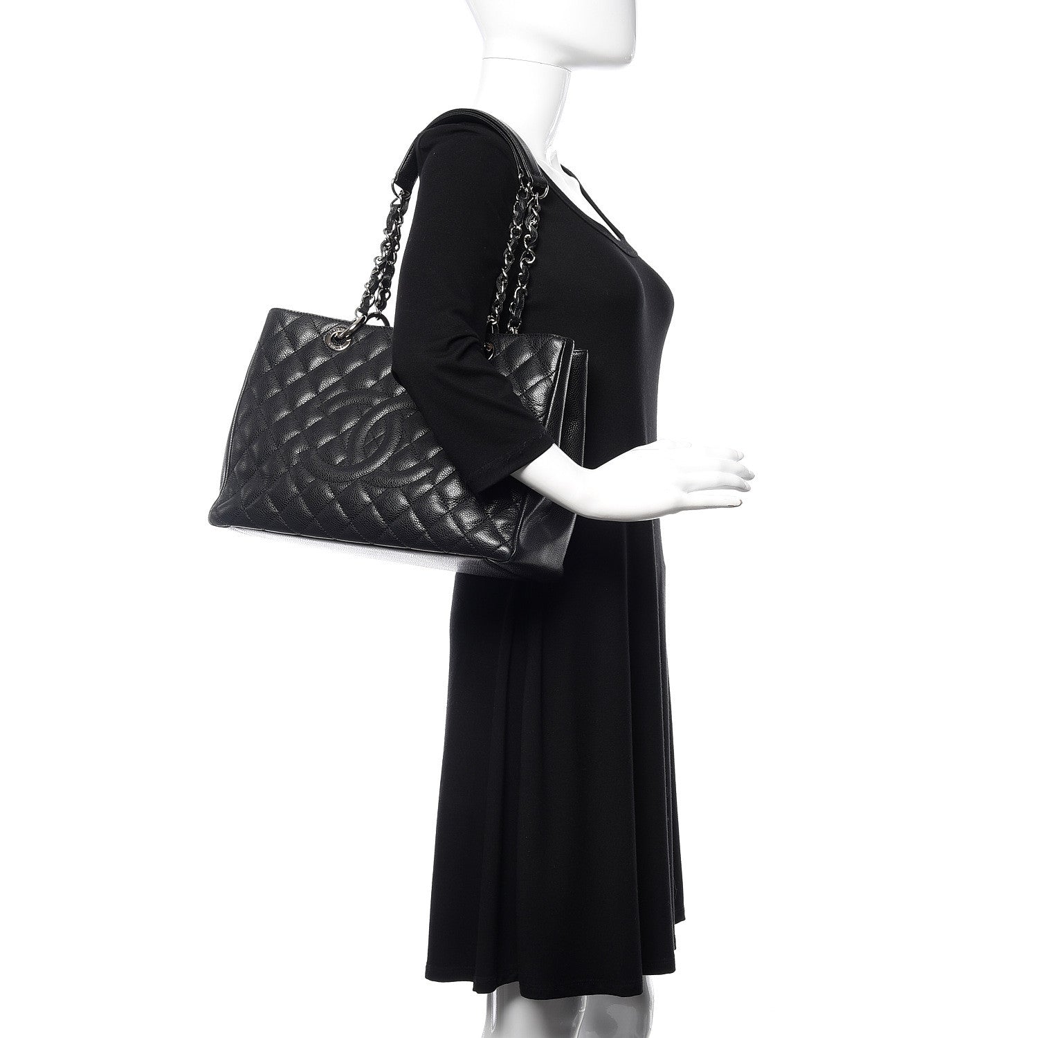 Chanel Caviar Quilted Grand Shopping Tote GST Black 2 of 11