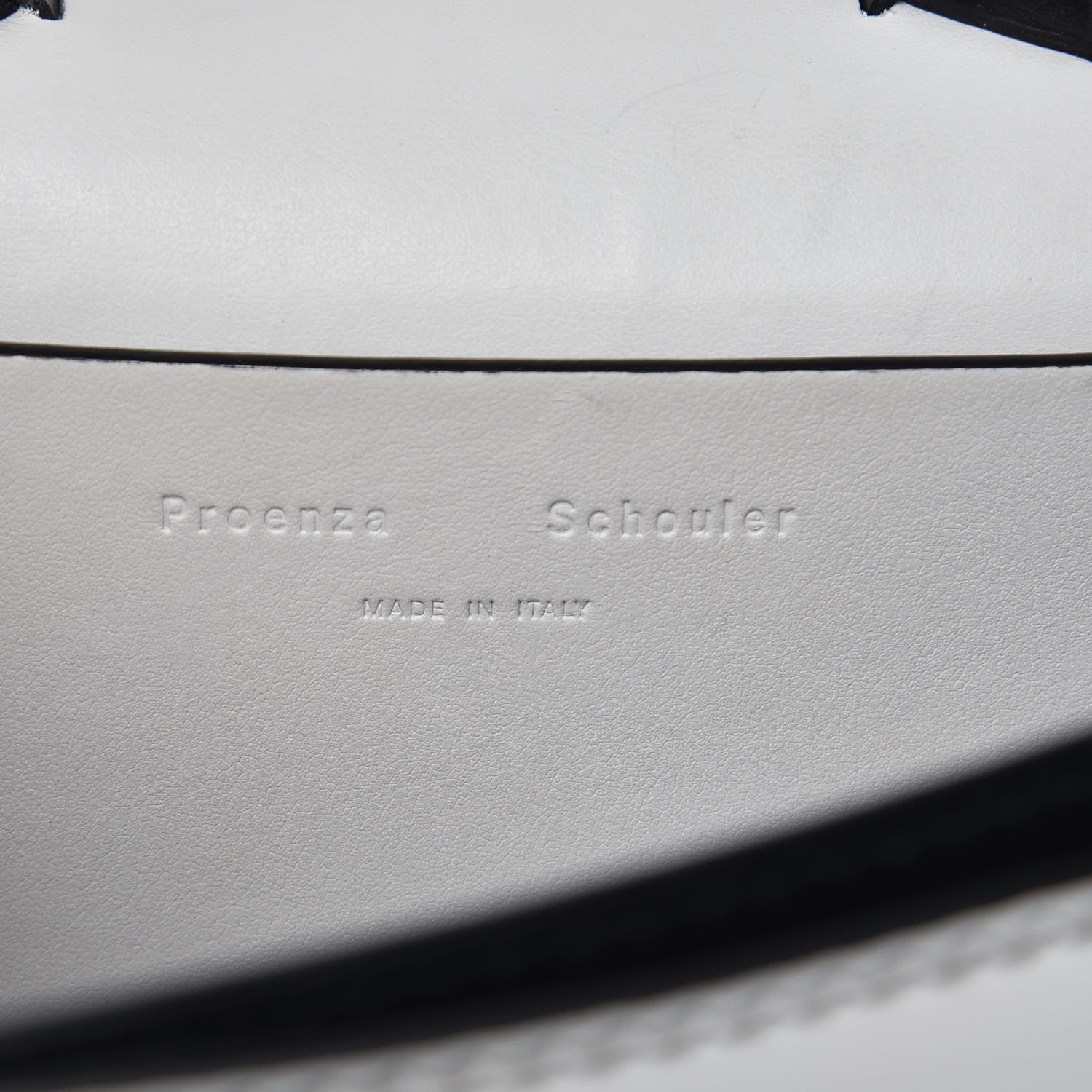 Proenza Schouler Calfskin Hava Whipstitch Shoulder Bag White Black 6 of 10