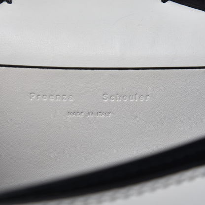 Proenza Schouler Calfskin Hava Whipstitch Shoulder Bag White Black 6 of 10