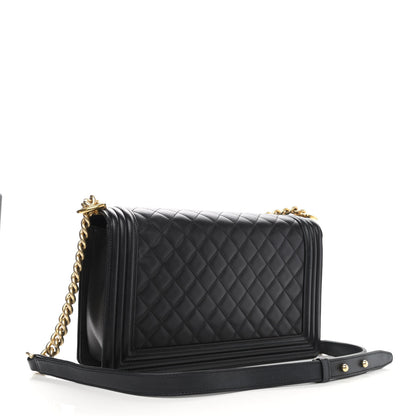 Chanel Lambskin Quilted New Medium Boy Flap Black 2 of 14