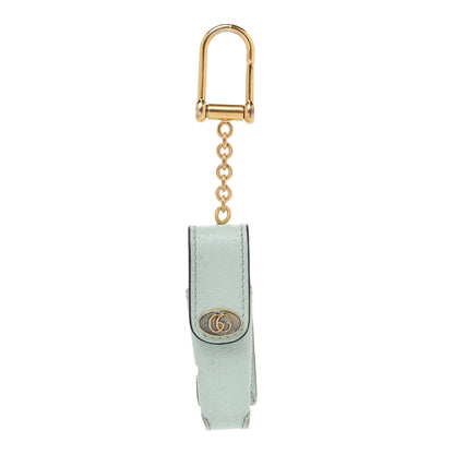 Gucci Textured Calfskin Enamel Single Porte Rouges Keychain Water Green 1 of 9