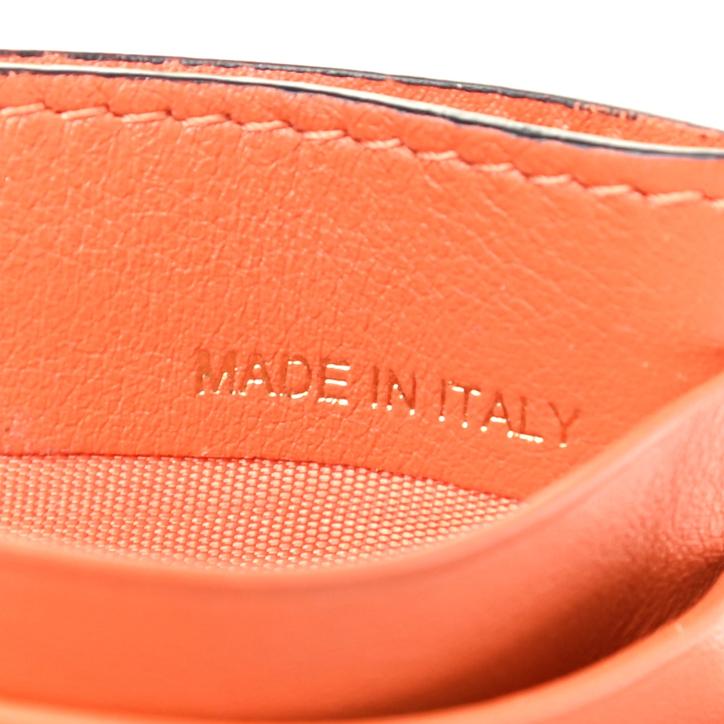 Vitello Rockstud Card Holder Orange