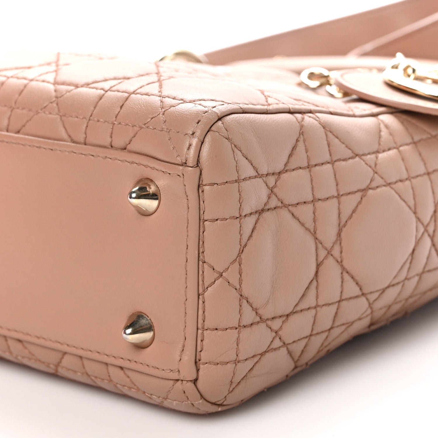 Christian Dior Lambskin Cannage Small My ABCDior Lady Dior Blush 10 of 11