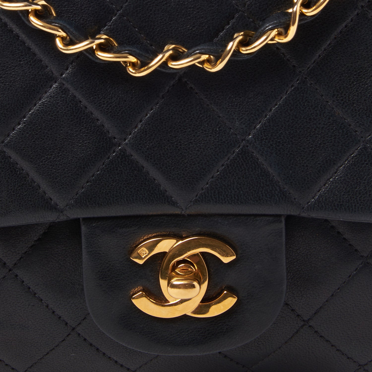 Chanel Lambskin Quilted Medium Double Flap Black 6 of 9