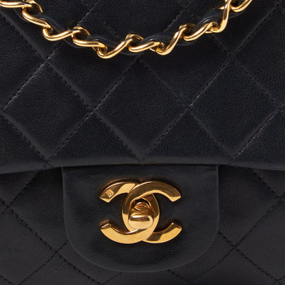 Chanel Lambskin Quilted Medium Double Flap Black 6 of 9