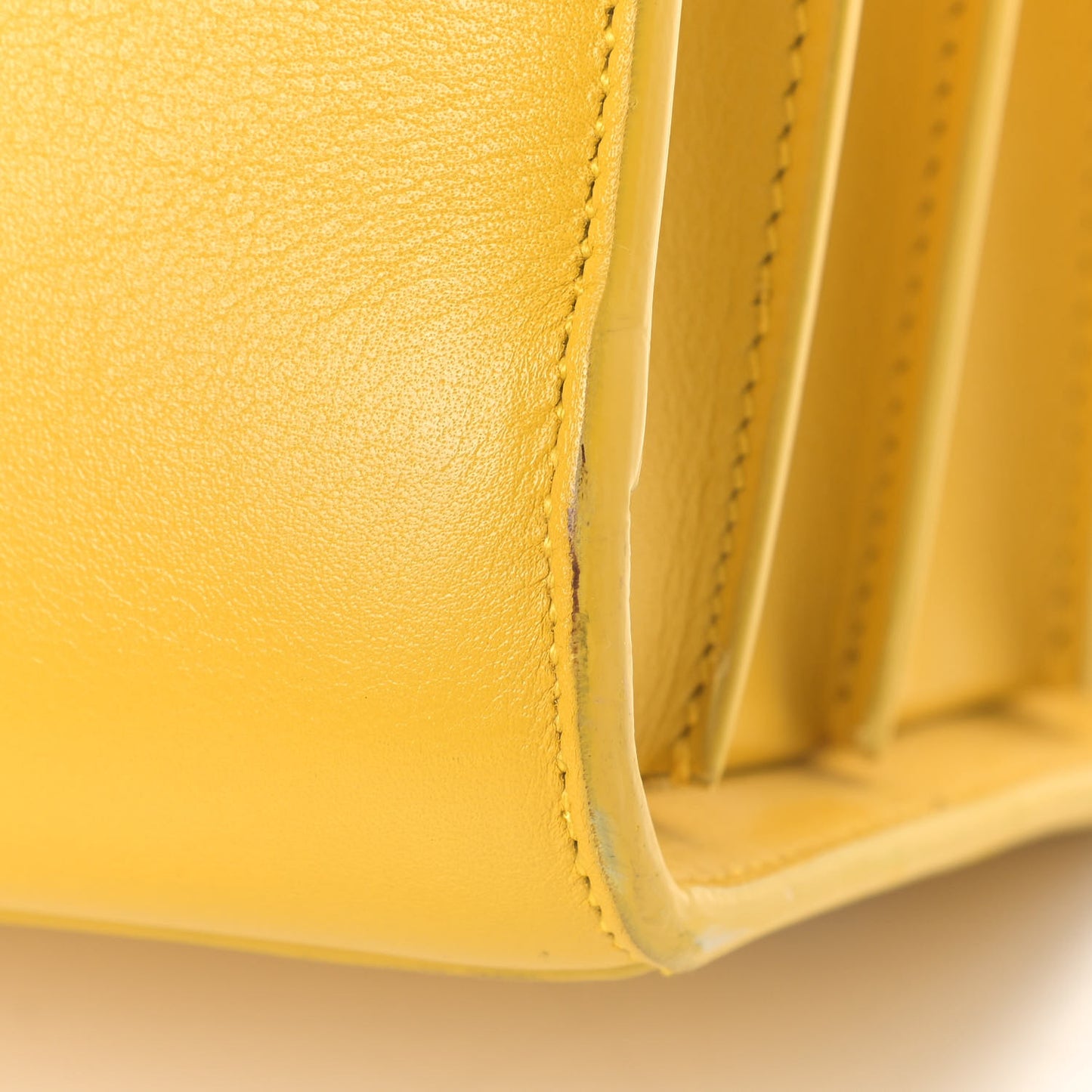 Grained Calfskin Baby Sac De Jour Yellow