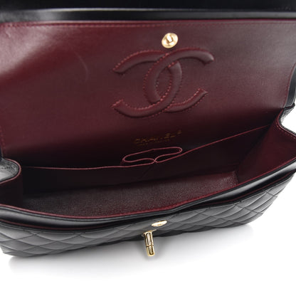 Chanel Lambskin Quilted Medium Double Flap Black 6 of 10