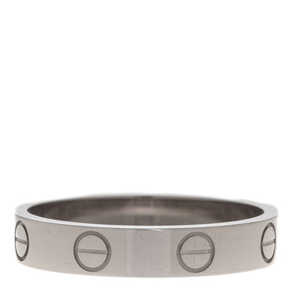 Cartier 18K White Gold 3.5mm LOVE Wedding Band Ring 53 6.25 6 of 10
