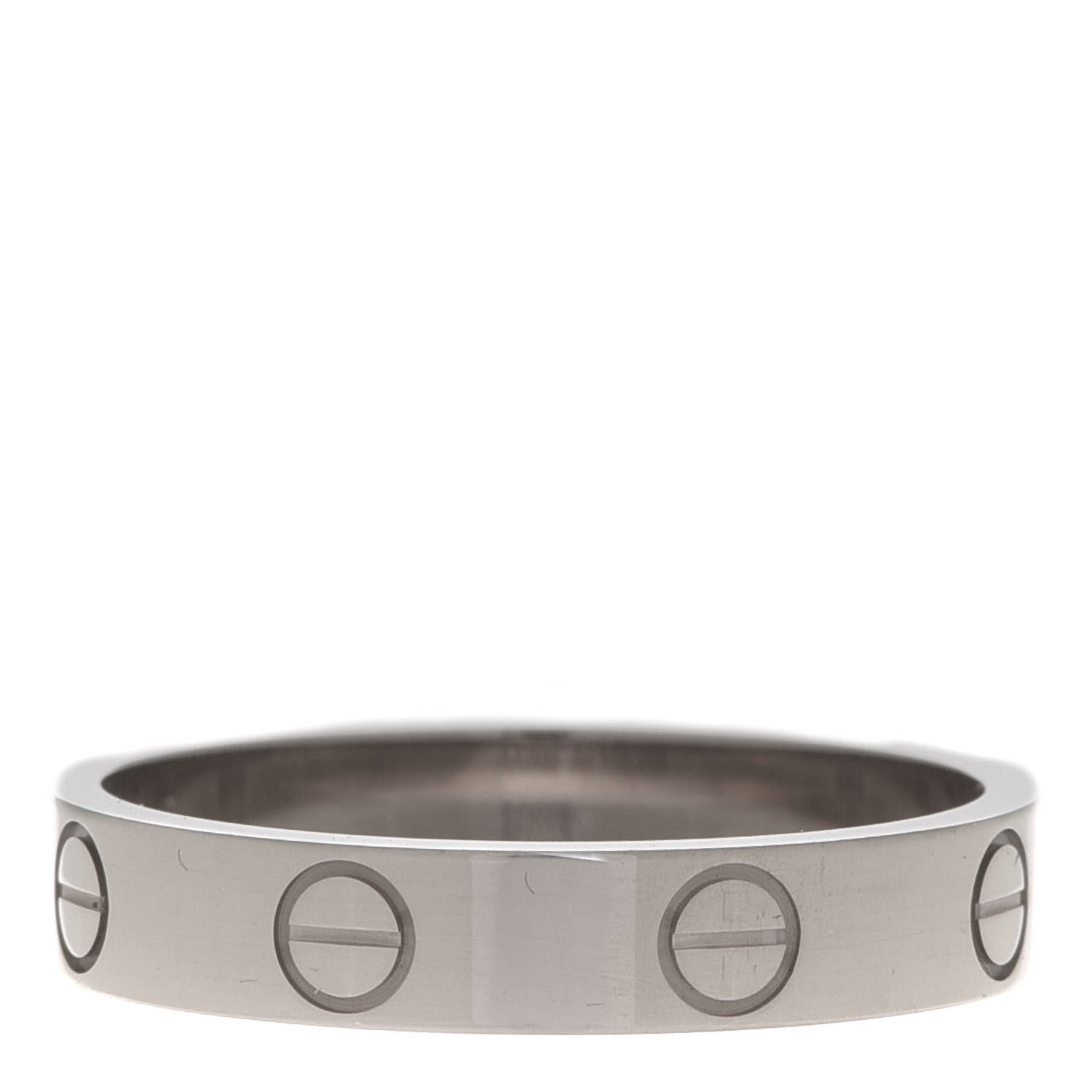 Cartier 18K White Gold 3.5mm LOVE Wedding Band Ring 53 6.5 6 of 10