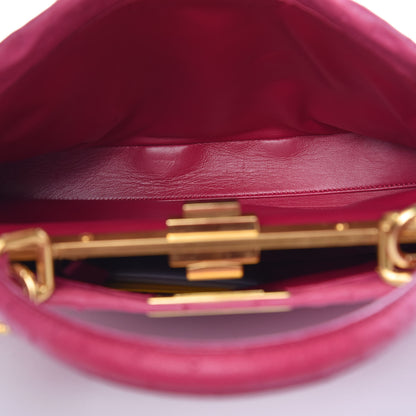 Fendi Ostrich Medium Peekaboo Iconic Satchel Fuchsia 5 of 11