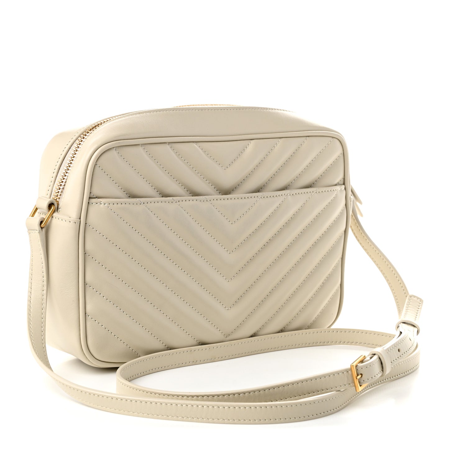 Calfskin Matelasse Monogram Lou Camera Bag Crema Soft