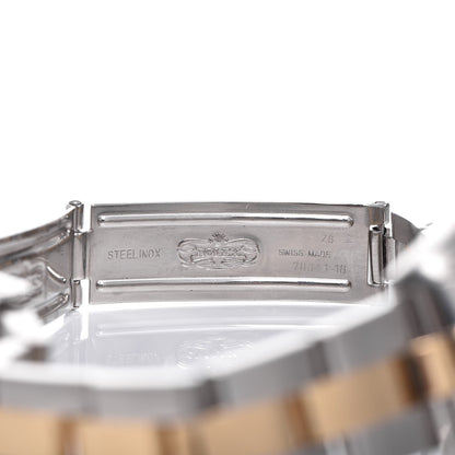 Rolex Stainless Steel 18K Yellow Gold 26mm Oyster Perpetual DateJust Watch Slate Roman 69163 7 of 9
