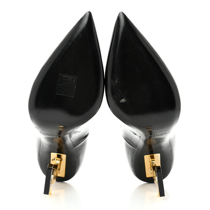 Saint Laurent Patent Calfskin Opyum Pumps 39.5 Black Gold 6 of 16