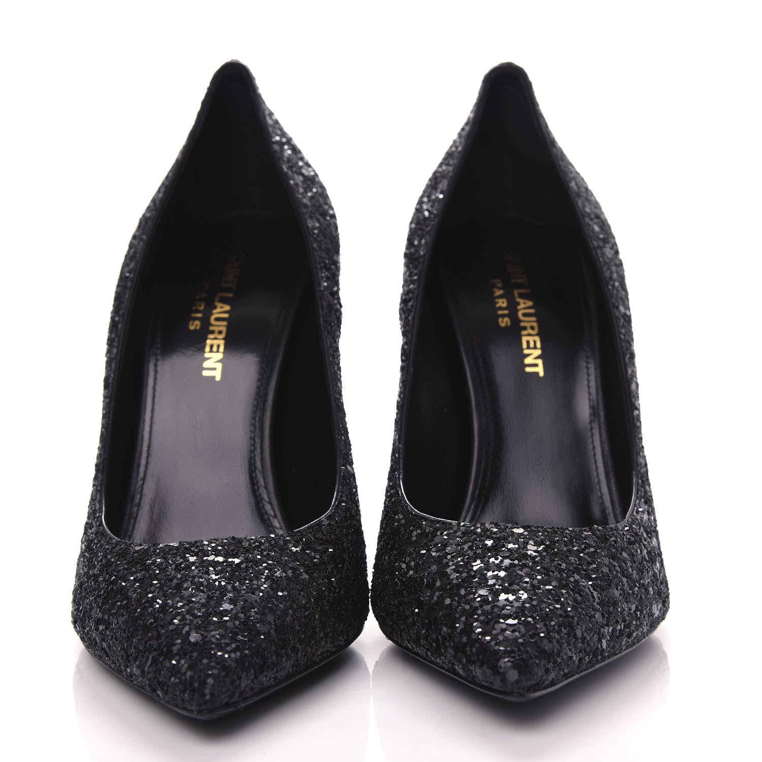 Saint Laurent Glitter Opyum 100 Pumps 36 Black 2 of 11