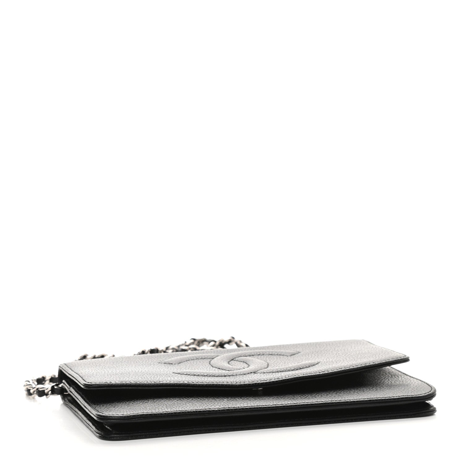 Chanel Caviar Timeless CC Wallet On Chain WOC Black 4 of 10