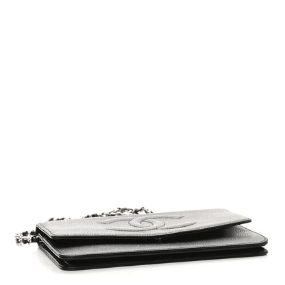Chanel Caviar Timeless CC Wallet On Chain WOC Black 4 of 10