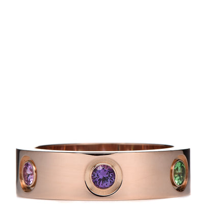 Cartier 18K Pink Gold Sapphire Garnet Amethyst 5.5mm LOVE Ring 51 5.75 3 of 8