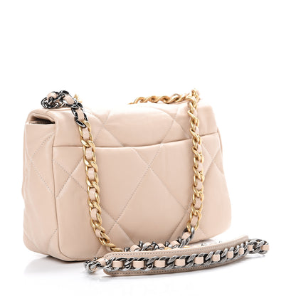 Chanel Goatskin Quilted Medium 19 Flap Beige 1 of 9