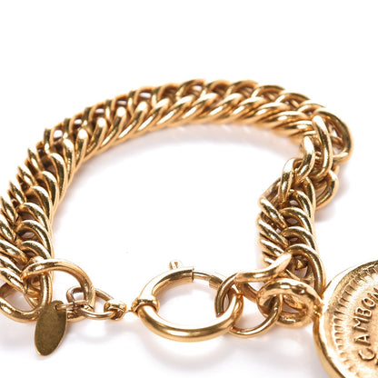 Chanel 31 Rue Cambon Paris Medallion Chain Bracelet Gold 3 of 4
