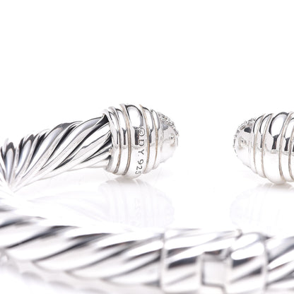 David Yurman Sterling Silver Diamond 8.5mm Cable Classics Bracelet 4 of 4