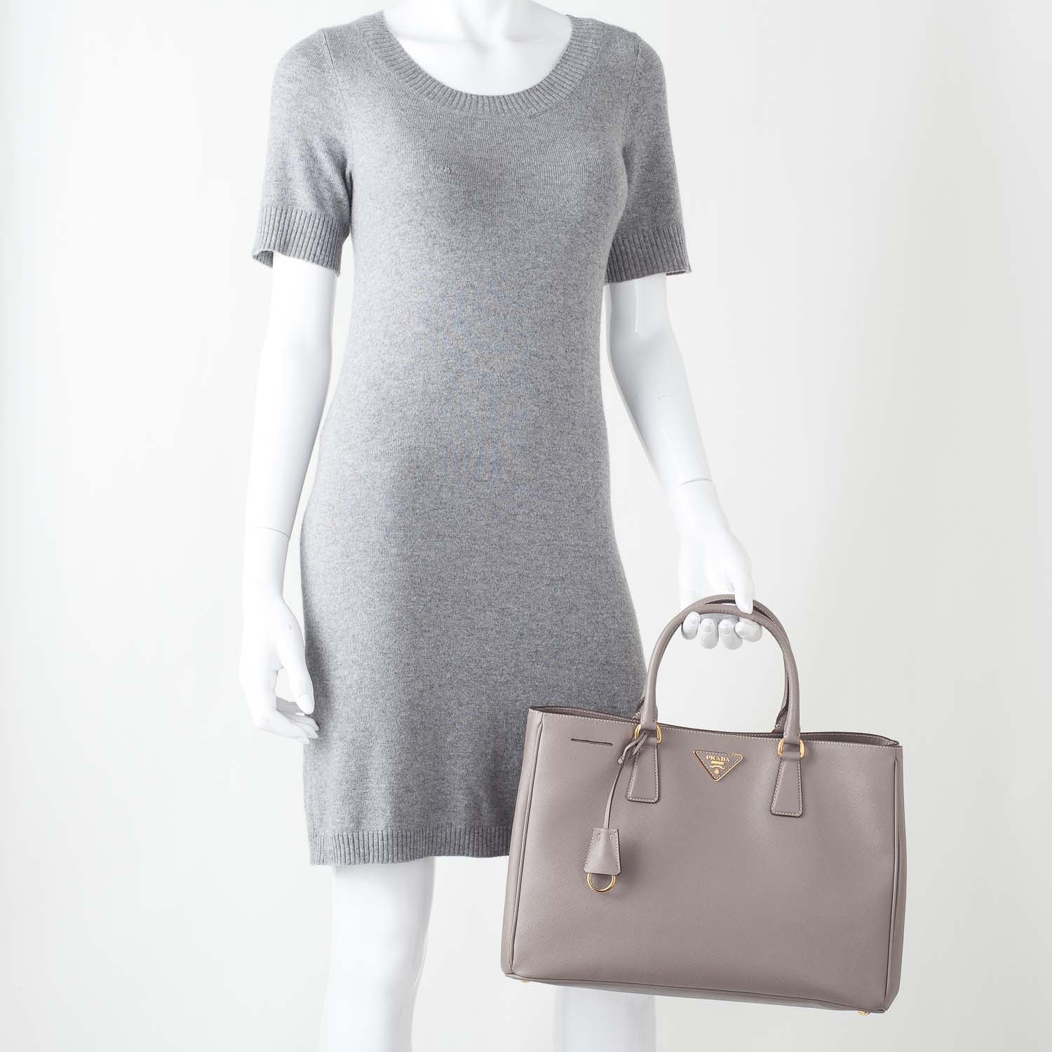 Prada Saffiano Lux Tote Argilla 2 of 11