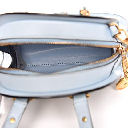 Versace Calfskin Small Medallion Tribute Bowling Bag Blue 5 of 12