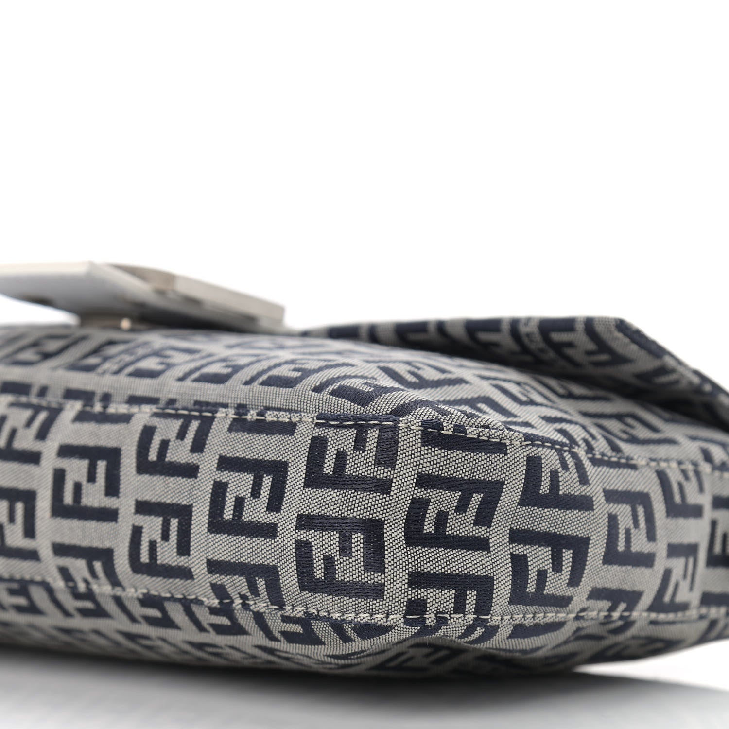 Fendi Zucchino Baguette Navy White 8 of 13