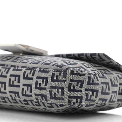 Fendi Zucchino Baguette Navy White 8 of 13