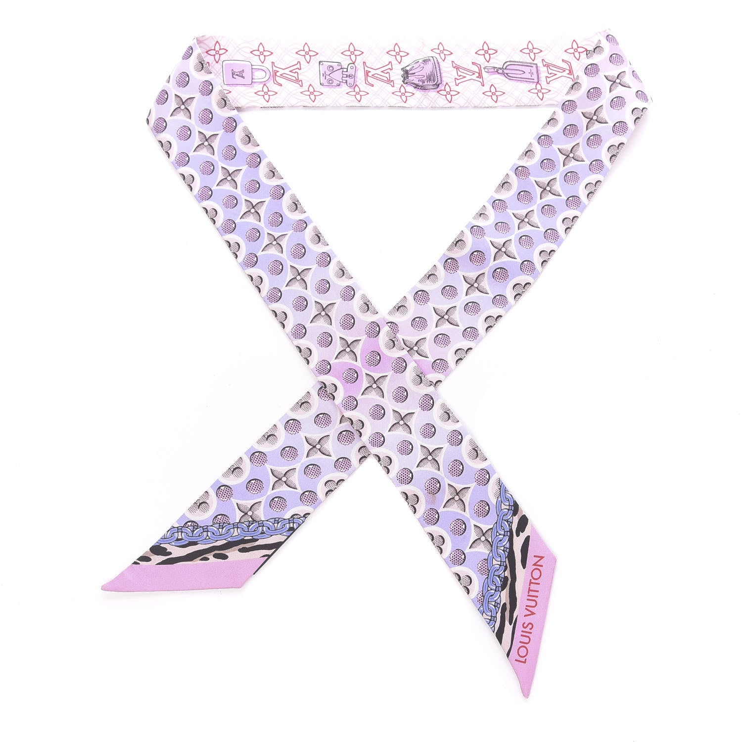 Louis Vuitton Silk Monogram Bubblegram BB Bandeau Blush 1 of 4