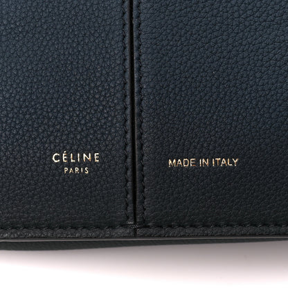 Celine Baby Grained Calfskin Medium Tri-Fold Bag Dark Sea 10 of 13